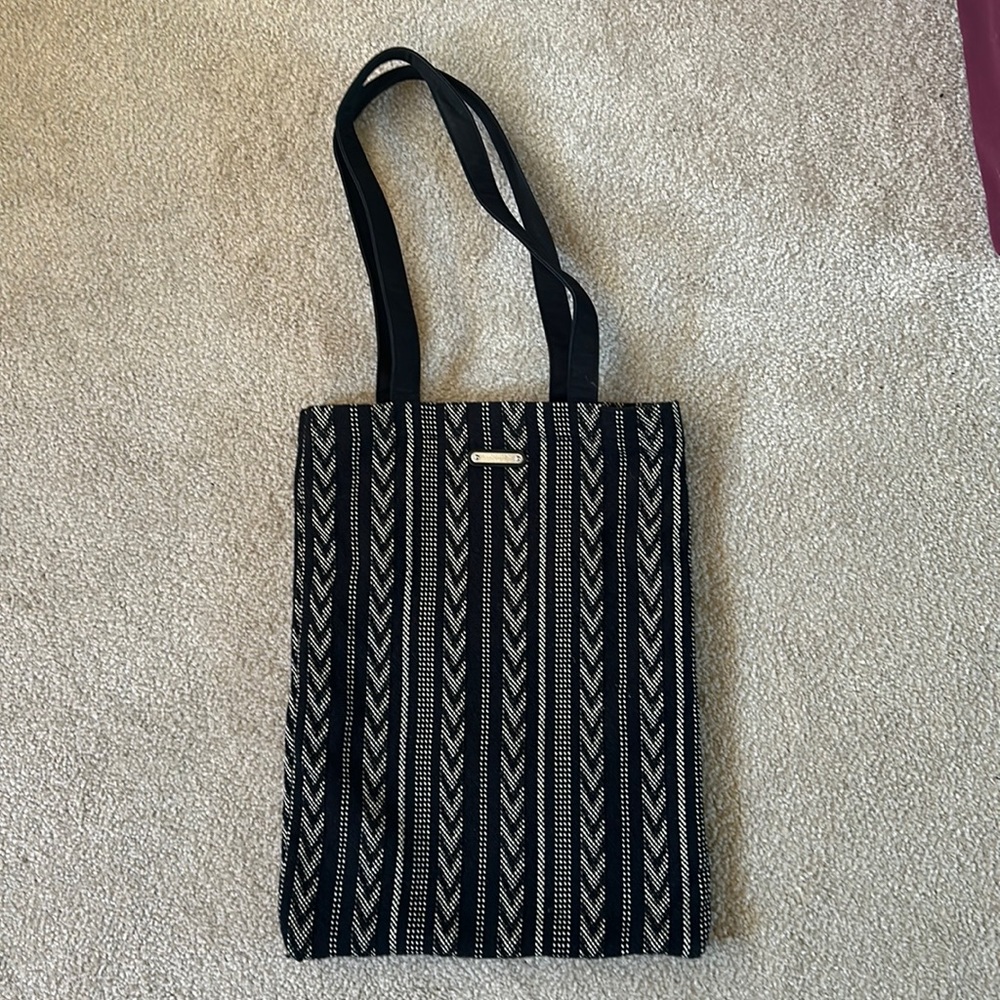 Saint Laurent Chevron and Striped Ikat Tote